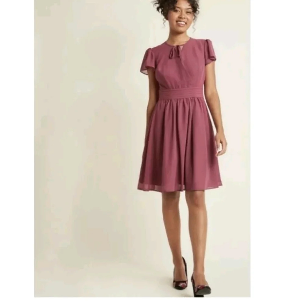 Modcloth Surplice A-Line Flutter Sleeves Dress - image 2